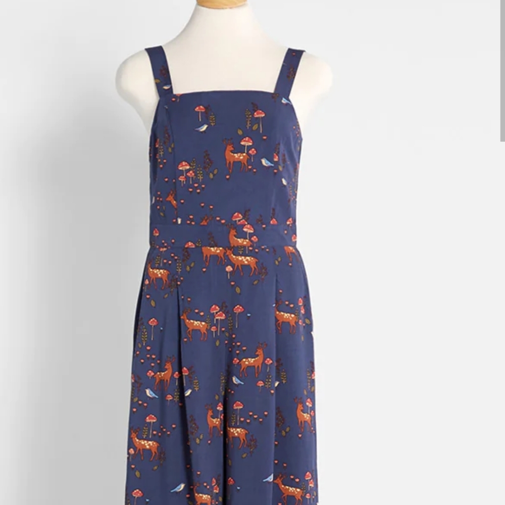 Modcloth Princess Highway Tie Back jumpsuit